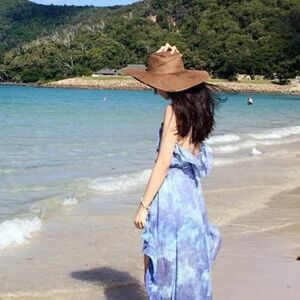 Ecote Light Blue Tie-Dye Dress